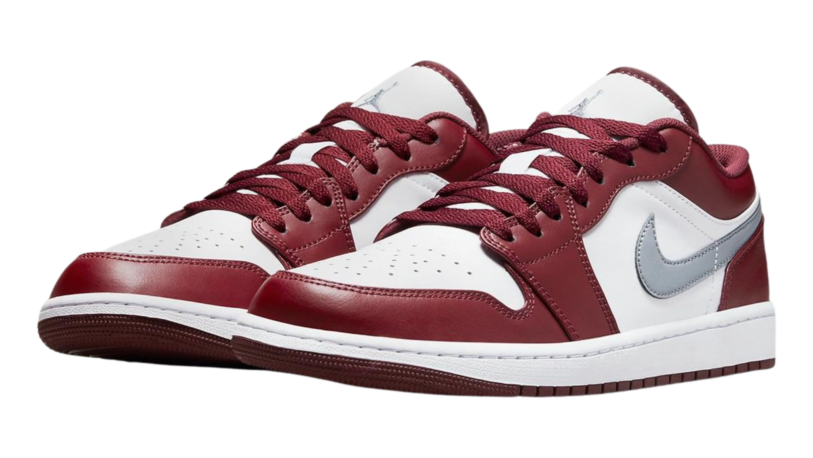 JORDAN 1 LOW WHITE BORDEAUX Sneakers Heat