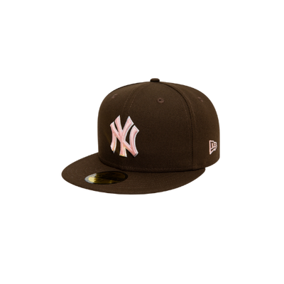 NEW YORK YANKEES WALNUT AND PINK 59FIFTY FITTED