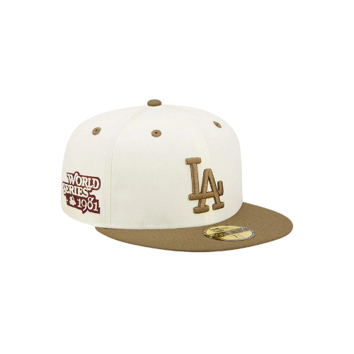 LA DODGERS MLB WORLD SERIES TRAIL MIX BLANCO 59FIFTY FITTED